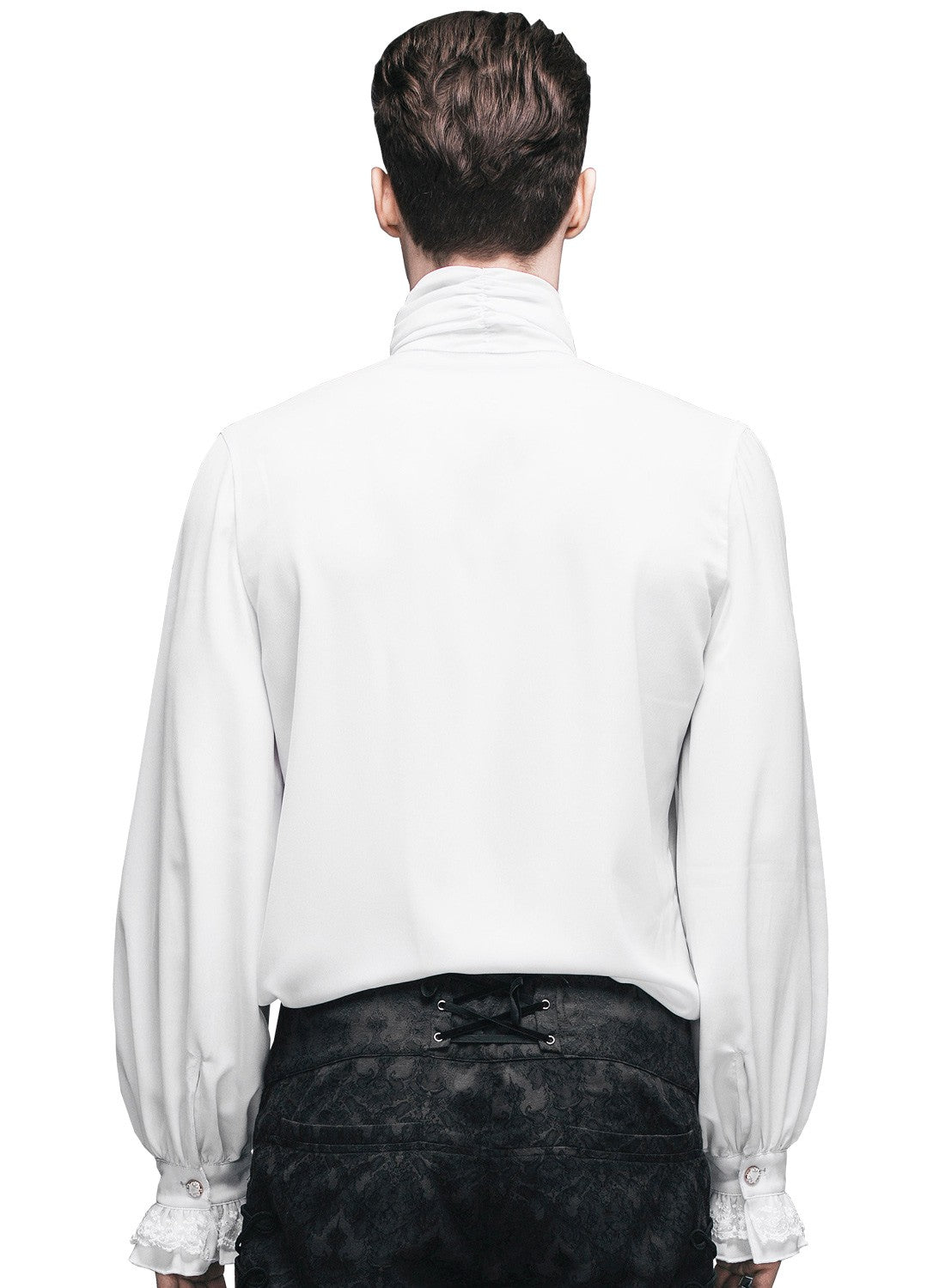 White Lace Frilly Shirt – blackwidowlondon
